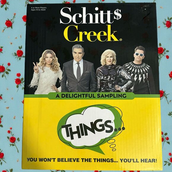 NEW Schitt's Creek Bundle: Two Games, A Quote Book, & 16 Oz Stemless Wine Glass - Picture 3 of 10